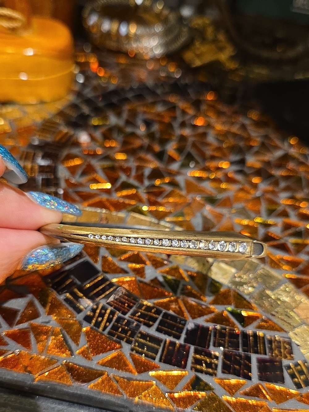 Gold-Tone Crystal Bar Bracelet - Women Jewelry Bracelets